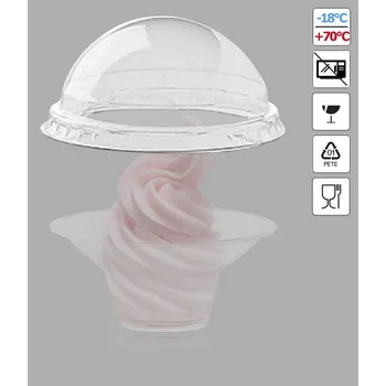 Jednorázové nádobí Víčko na pohárek Rotonda POL256 a POL254 50 ks/bal