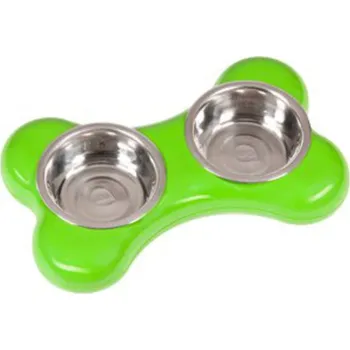 Miska pro psa Karlie Kost 2 x 500 ml/36 x 22 x 8 cm zelená
