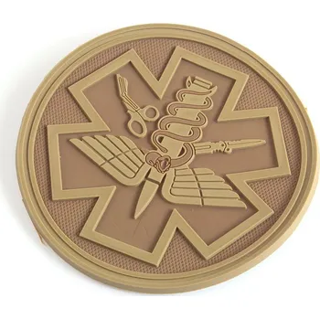 Nášivka EmersonGear PVC 3D nášivka "Paramedic" - hnědá (CB)