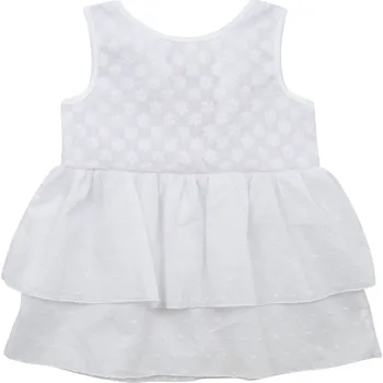 Dámské šaty letní bílé plátěné šaty s vyšívanými kytičkami