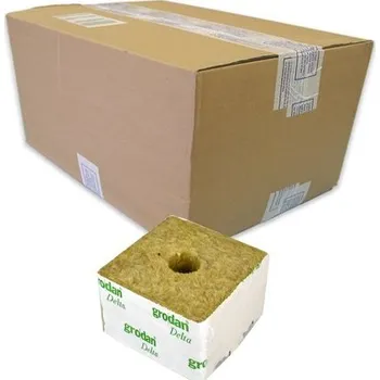 Substrát GRODAN pěstební kostka 100x100x65mm - s malou dírou - BOX 216ks