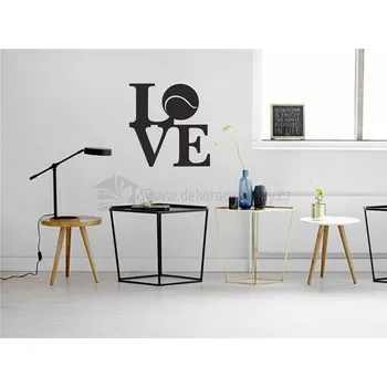 Samolepící dekorace Dekorace-steny.cz - Samolepky na zeď- Love tenis, 40 x 40 cm - 849