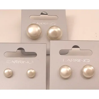 Náramek Náušnice s plochou perlou menší