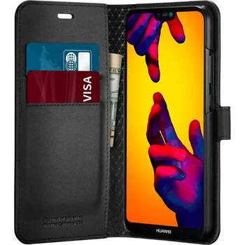 Pouzdro na mobilní telefon Spigen Wallet S pro Huawei P20 Lite černé