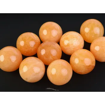 Přírodní kámen Kalcit oranžový koule 40mm (Mexiko)
