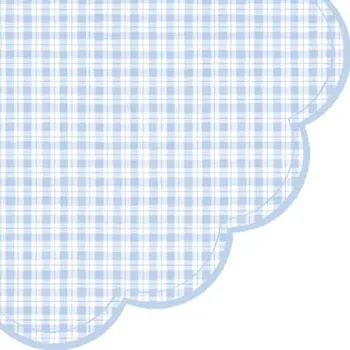 Papírový ubrousek Ubrousky PAW R 32 cm Chequered Light Blue