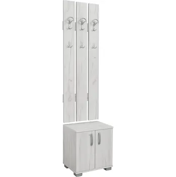 Botník Věšák s botníkem do předsíně dub sněhový APOLON PA-2