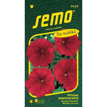 Semeno SEMO Petunie mnohokvětá červená 50 ks