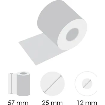 Papír pro tiskárny Kotoučky TERMO 57/25/12 mm (1ks)