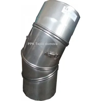 Kouřovod Koleno nerezové přestavitelné s kontrolním otvorem 180/0°-90°/1mm