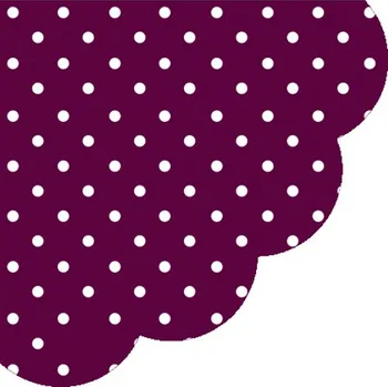 Papírový ubrousek Ubrousky PAW R 32 cm Dots Dark Violet