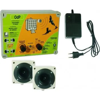 Odpuzovač zvířat Ultrazvukový odháněč ptáků se 2 reproduktory - plašič ptáků OdP-2