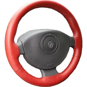 Potah na volant Kožený potah volantu Maria Cavallo červený ( 37-39 cm)