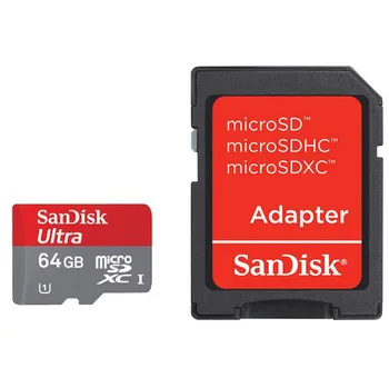 Paměťová karta Sandisk Ultra Android microSDXC 64 GB Class 10 UHS-I + SD adaptér (114848)