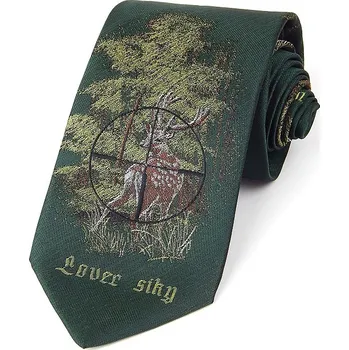 Kravata HEDVA ČESKÝ BROKÁT Kravata PESh 8 cm myslivecká LOVEC SIKY kříž