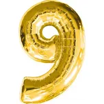 Amscan číslo 9 zlatý 86 cm