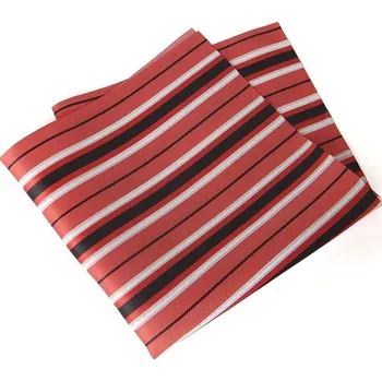 HEDVA ČESKÝ BROKÁT Kapesníček PESh 400 pruhy červená