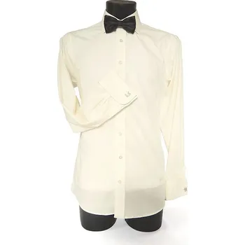 Pánská košile HEDVA ČESKÝ BROKÁT Košile SPOLEČENSKÁ šampáň Velikost: 44, Fazóna: Clubby man