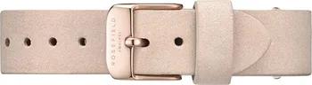 Řemínek na hodinky Rosefield West Village Soft Pink Rosegold Strap 16 mm