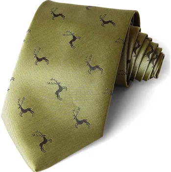 Kravata HEDVA ČESKÝ BROKÁT Kravata PESh 8 cm myslivecká JELÍNCI světlá Barevná varianta: zelená světlá