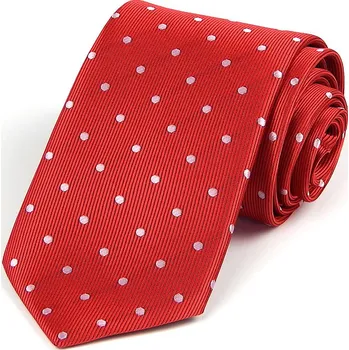 Kravata HEDVA ČESKÝ BROKÁT Kravata PESh 7 cm puntík červená Barevná varianta: červená