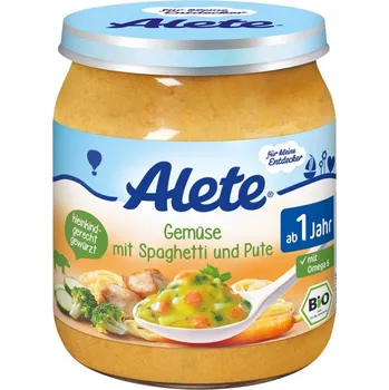Alete BIO Zelenina se špagetami a krůtím masem 250 g