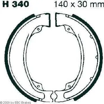 Brzdový komplet EBC H 340 brzdové pakny čelisti na motorku