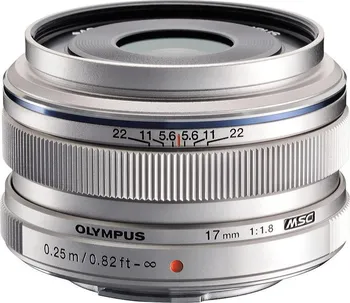 Objektiv Olympus 17 mm f/1.8 EW-M1718 stříbrný