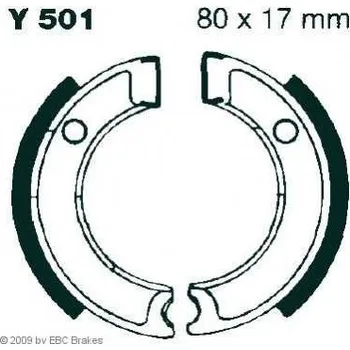 Brzdový komplet EBC Y 501 brzdové pakny čelisti na motorku