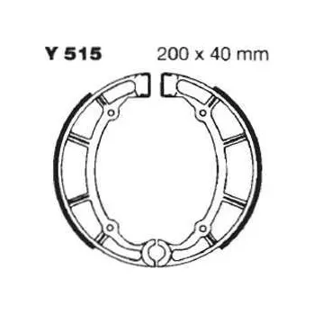 Brzdový komplet EBC Y515 zadní brzdové pakny čelisti na motorku YAMAHA XV 535 DX VIRAGO rok 01-03