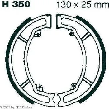 Brzdový komplet EBC H 350 brzdové pakny čelisti na motorku