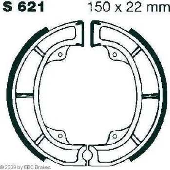 Brzdový komplet EBC S 621 brzdové pakny čelisti na motorku