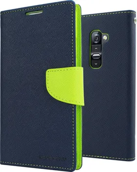 Pouzdro na mobilní telefon GOOSPERY Mercury Fancy Diary pro Samsung Galaxy J3 2017 Navy/Lime