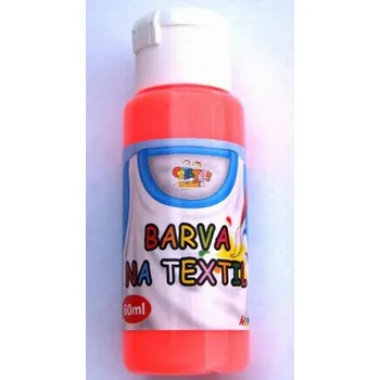 Speciální výtvarná barva Barva na textil 60ml - fluorescent červená (f. red