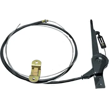 Páka ruční brzdy přívěsu BPW s bowdenovým lankem 5150 mm, objímkou a držákem