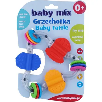 Baby Mix chrastítko barevný trojuhelník
