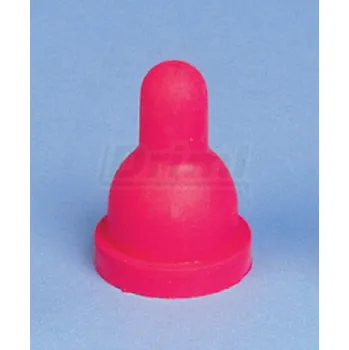 Dudlík gumový, krátký, červený pro jehňata a selata