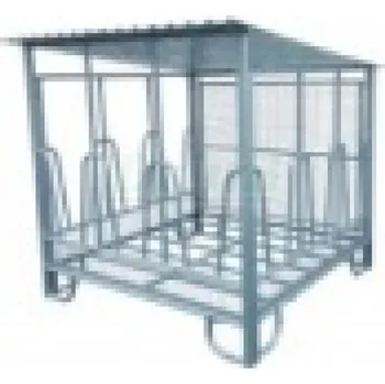 krmítko pro hospodářská zvířata Příkrmiště palisádové 2x2 m, pozink, se střechou