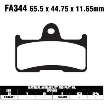 Brzdový komplet EBC FA344 TT karbonové brzdové destičky pro motorku