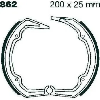 Brzdový komplet EBC 862 brzdové pakny čelisti na motorku