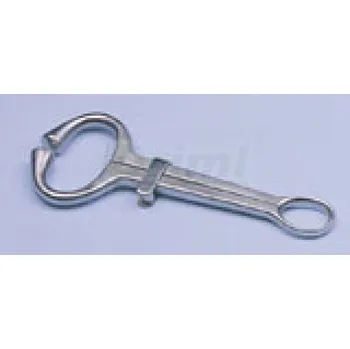 Chov hospodářského zvířete Kleště nosní HARMS TOP kvalita, nerez lešťená, odpružené, se zarážkou, cca 19 cm, pro býky