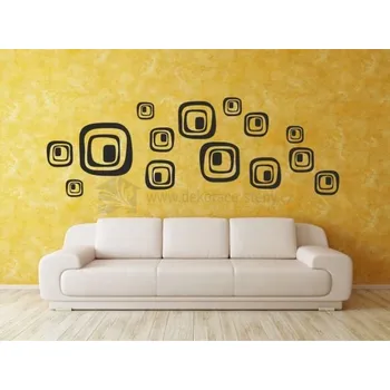 Samolepící dekorace Dekorace-steny.cz - Dekorace na stěnu - Nepravidelné kostky - 352