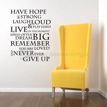 Samolepící dekorace Dekorace na stěnu - Have Hope - dekorace-steny.cz - 60 x 80 cm - 587