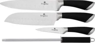 Kuchyňský nůž Berlingerhaus Velvet 4 ks sada nožů černá