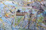 Praha - mapa na šátku