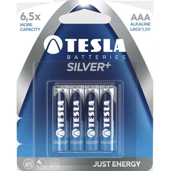 Článková baterie TESLA SILVER+ AAA mikrotužkové baterie 4ks