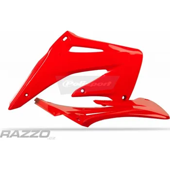 Polisport kryty chladičů Honda CRF450R 02-04 Červená