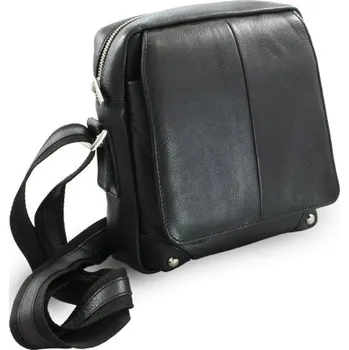 Černý menší kožený pánský crossbag Brady