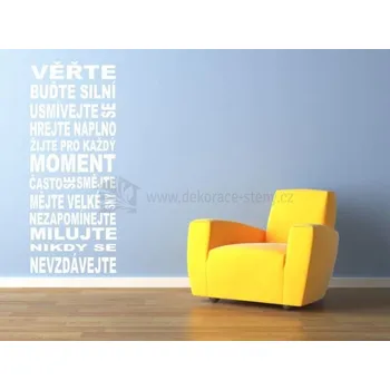 Samolepící dekorace Samolepka na zeď - Citát "Věřte" - dekorace-steny.cz - 40 x 100 cm - 355