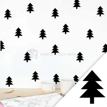 Samolepící dekorace Sada samolepek | Stromečky | Dekorace-steny.cz | 4 x 5 cm - 40 kusů